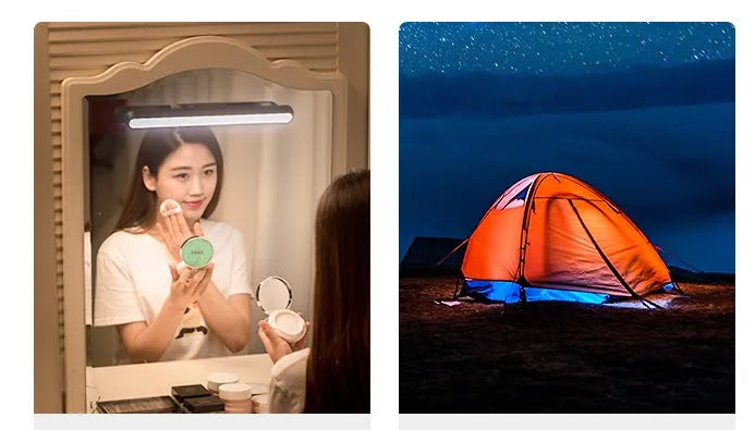 Cool charge type magnet adsorption eye protection desk lamp LED light bar with USB cable on desk