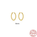 Twist S925 Sterling Silver twisted string round ring earrings in gold or platinum colour.