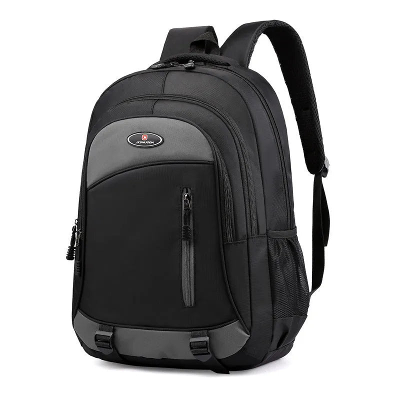 Waterproof nylon school backpack in urban style with airpillow straps and contrast colour details
