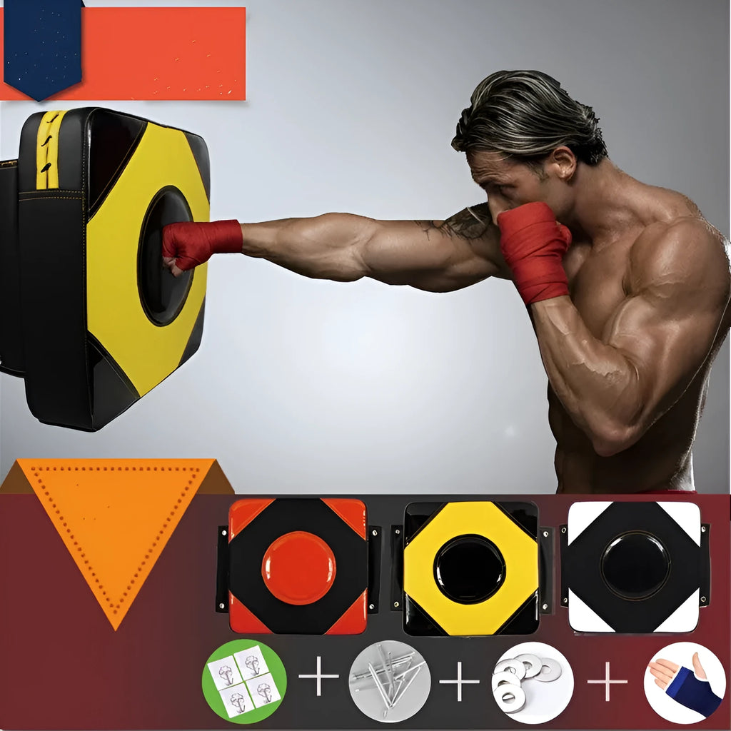Home fitness wall target square boxing punching bag 30x30x10cm with steel nails