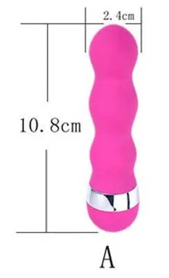 Realistic dildo mini vibrator showing six different style options for vaginal and anal stimulation