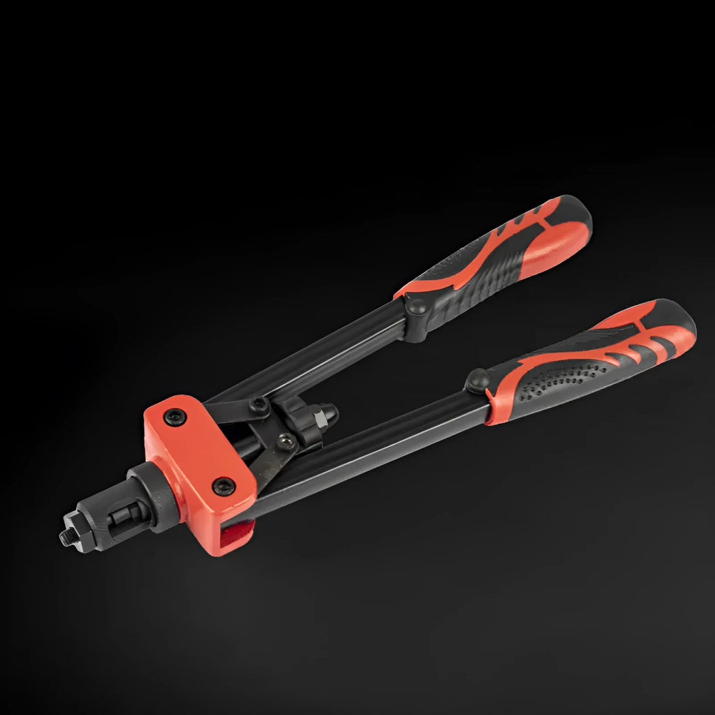 14-inch alloy rivet nut pull-setter tool with six M3 to M10 interchangeable tips