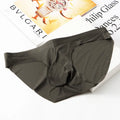 Men's seamless ice silk briefs in multiple colours showing bullet pouch separation design