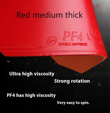 PF4-50 Fast Attack Sticky Classic table tennis racket in red or black with anti-spin rubber.
