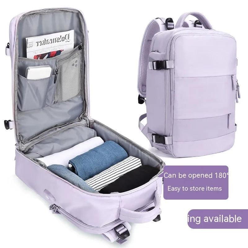 Large waterproof nylon mummy backpack shown in one of 32 available colours, suitable for travel and hiking.