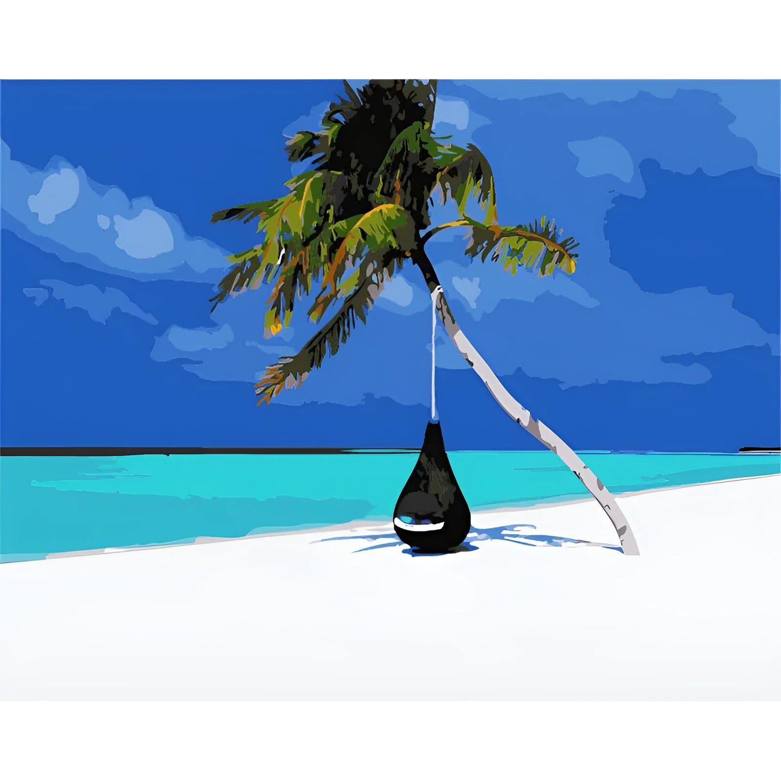 Unframed rectangular canvas digital oil painting print in Kz918 style, 40cm by 50cm.