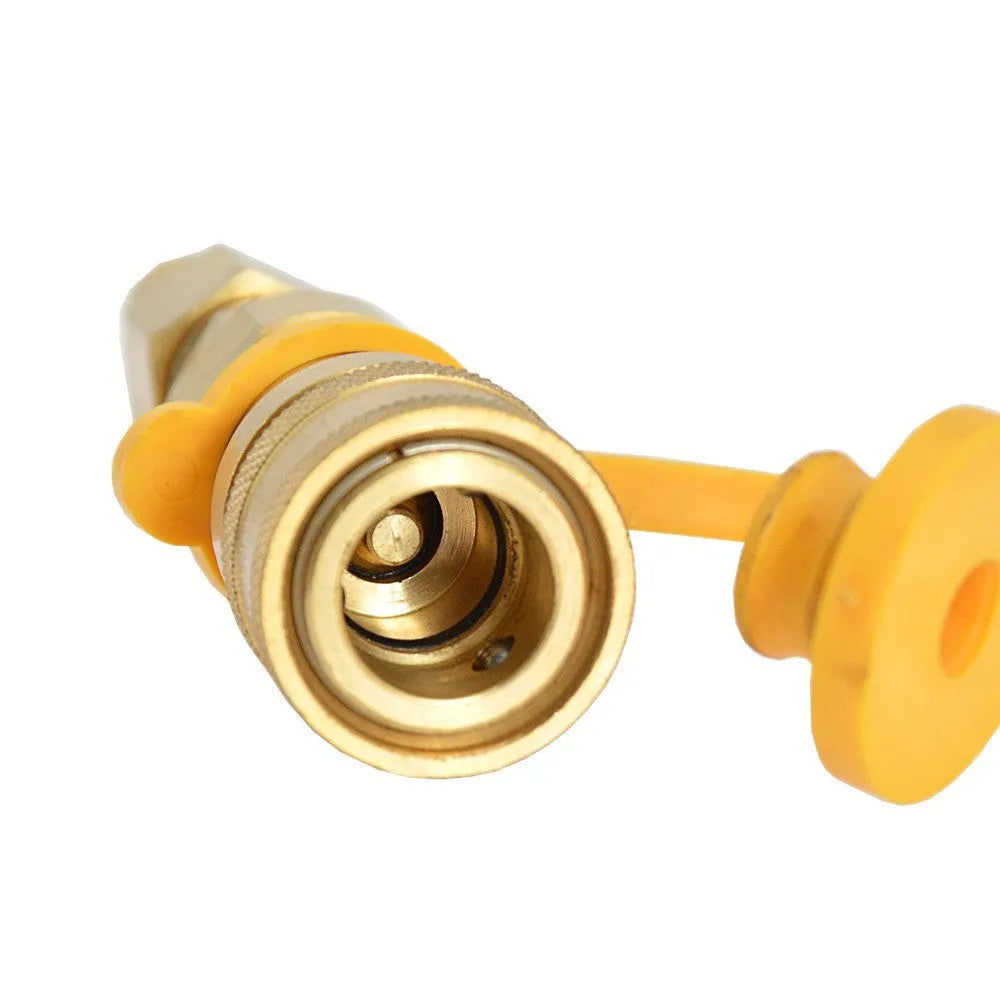 Brass gas propane conversion charging connector with 3/8 connection and American standard threading