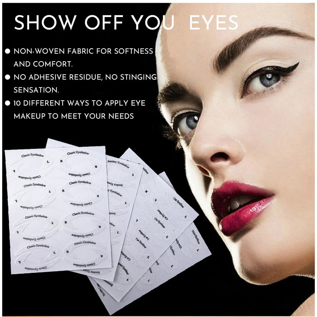 Four reusable eyeliner stencils for creating winged eyeliner and eyeshadow looks
