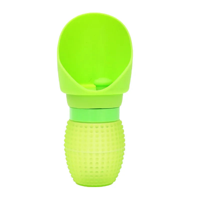 Collapsed and unfolded views of a silicone pet folding water travel bowl in mint green.