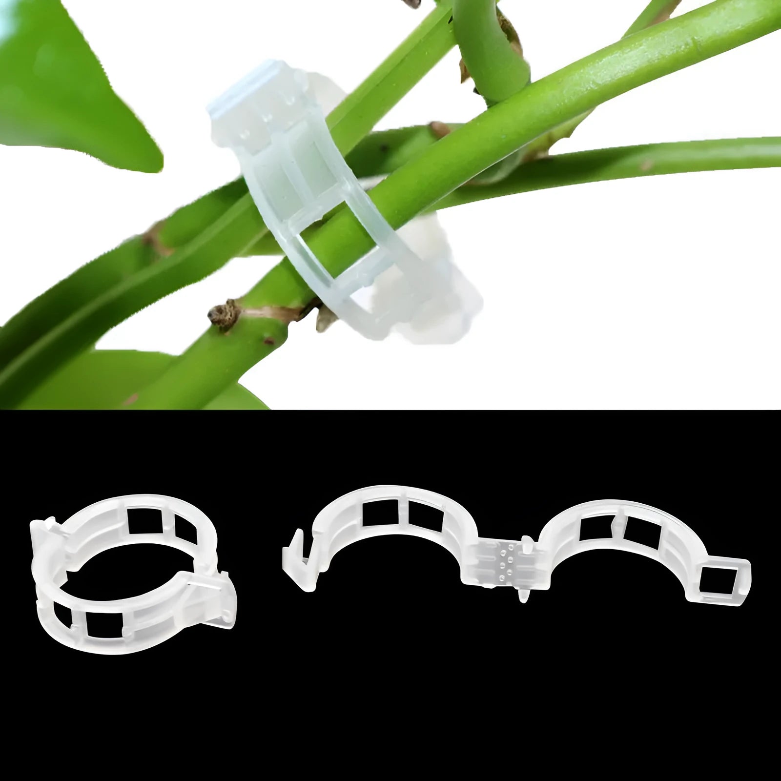 50 plastic grafting clips for tomato plant and garden vine support in random colours