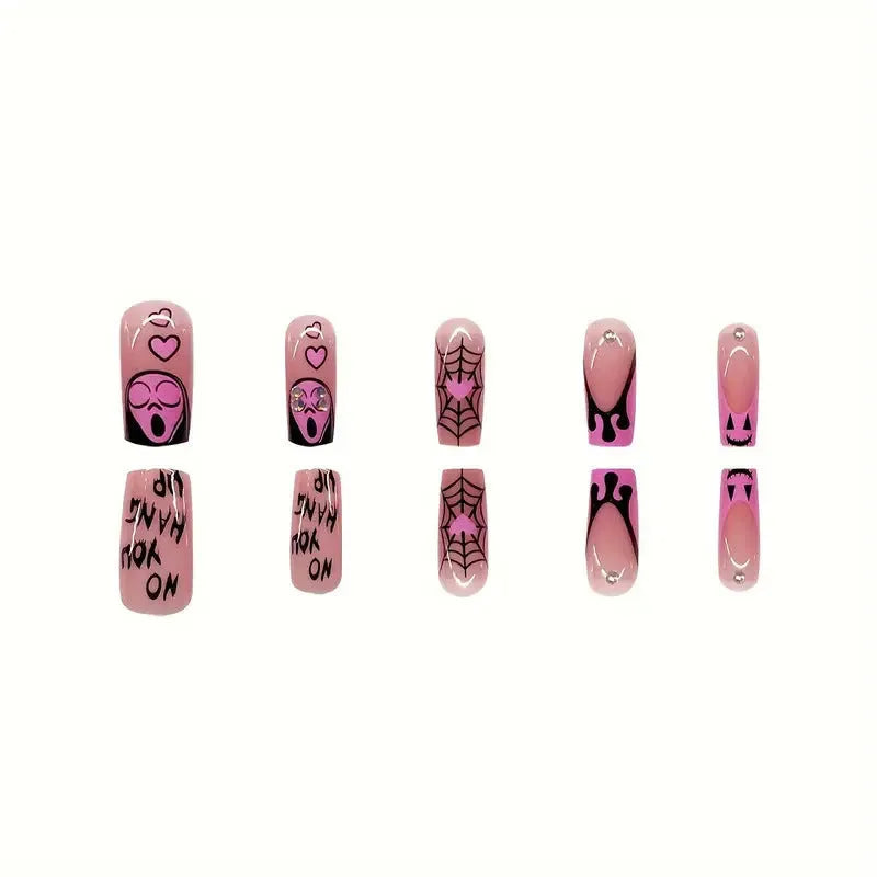 Sweet Cool Series ladies' detachable plastic Halloween armour set with Love pattern, square shape, in colour XXS247.
