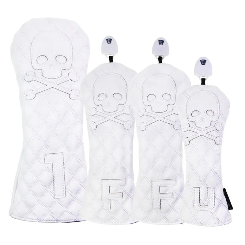 Black and white PU waterproof protective cover for a golf wooden pole.