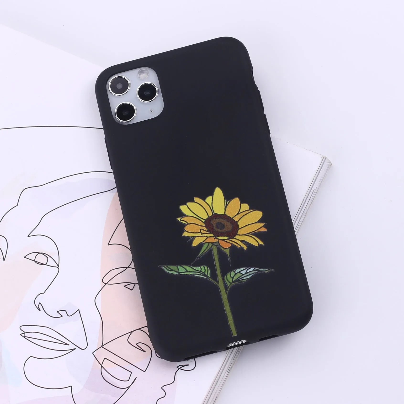 TPU mobile phone back cover for iPhone in one of 14 colour options, showing European/American painted style.
