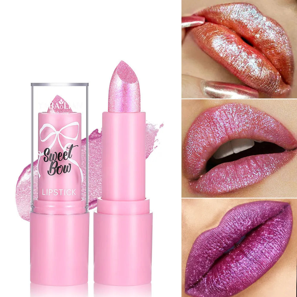 Sweetheart bow XINGX diamond lipstick from Starlight Diamond series in six colour shades.