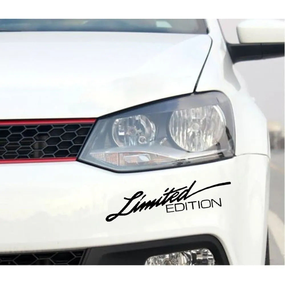 Reflective plastic bumper sticker showing dimensions 16cm long by 3.8cm wide