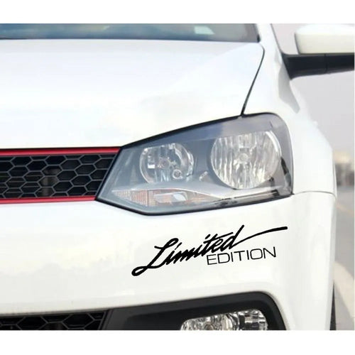 Reflective plastic bumper sticker showing dimensions 16cm long by 3.8cm wide