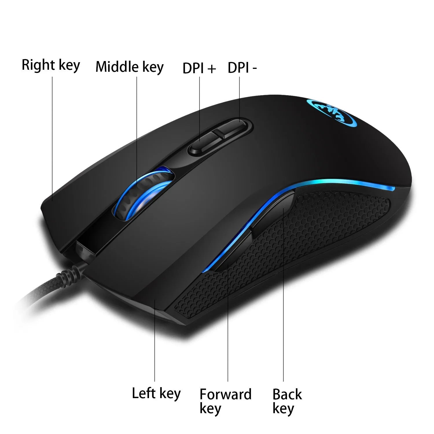 V700WB A869 gaming keyboard and mouse suit in white and black with colour backlight