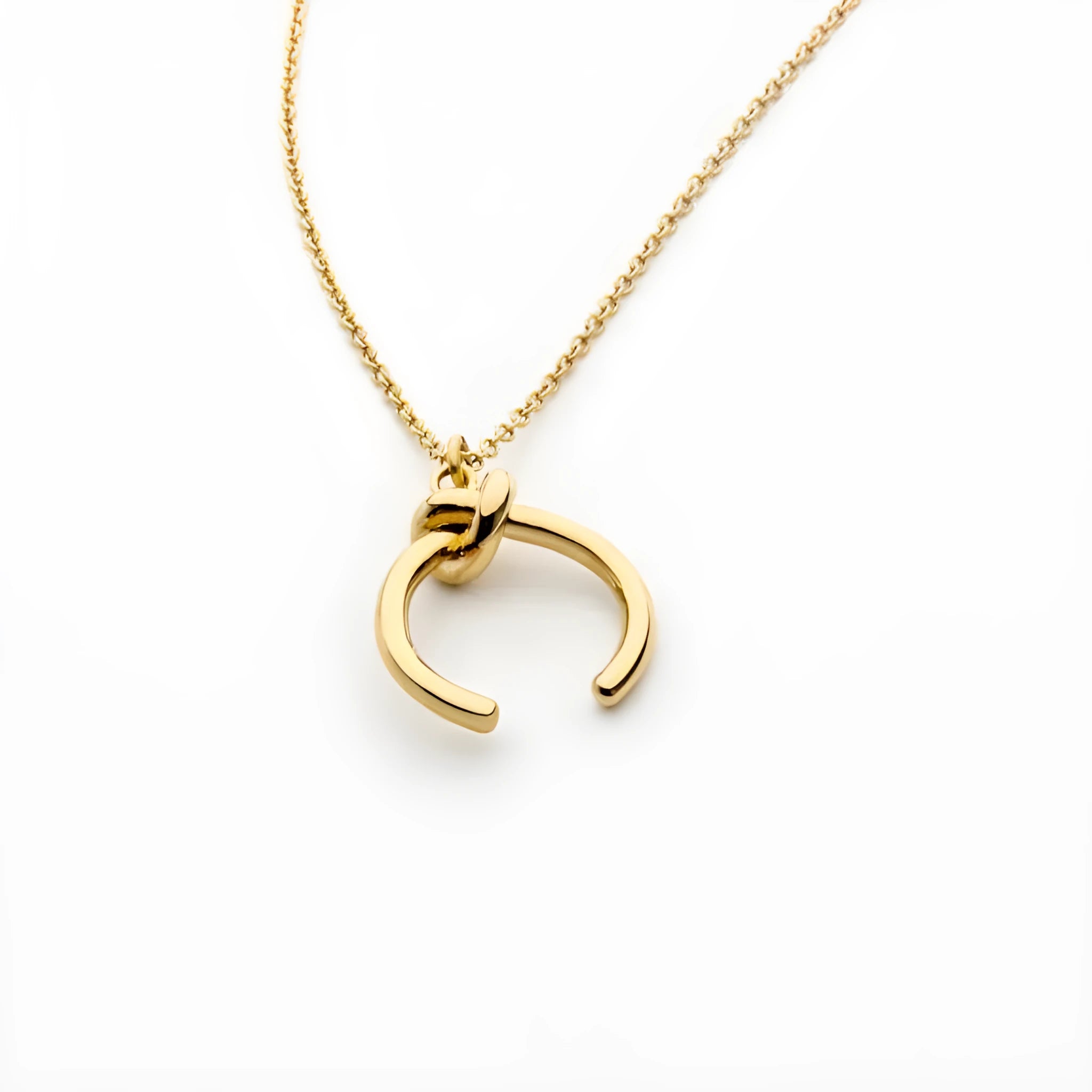 Vintage geometric copper pendant necklace with adjustable cross chain in gold electroplated finish
