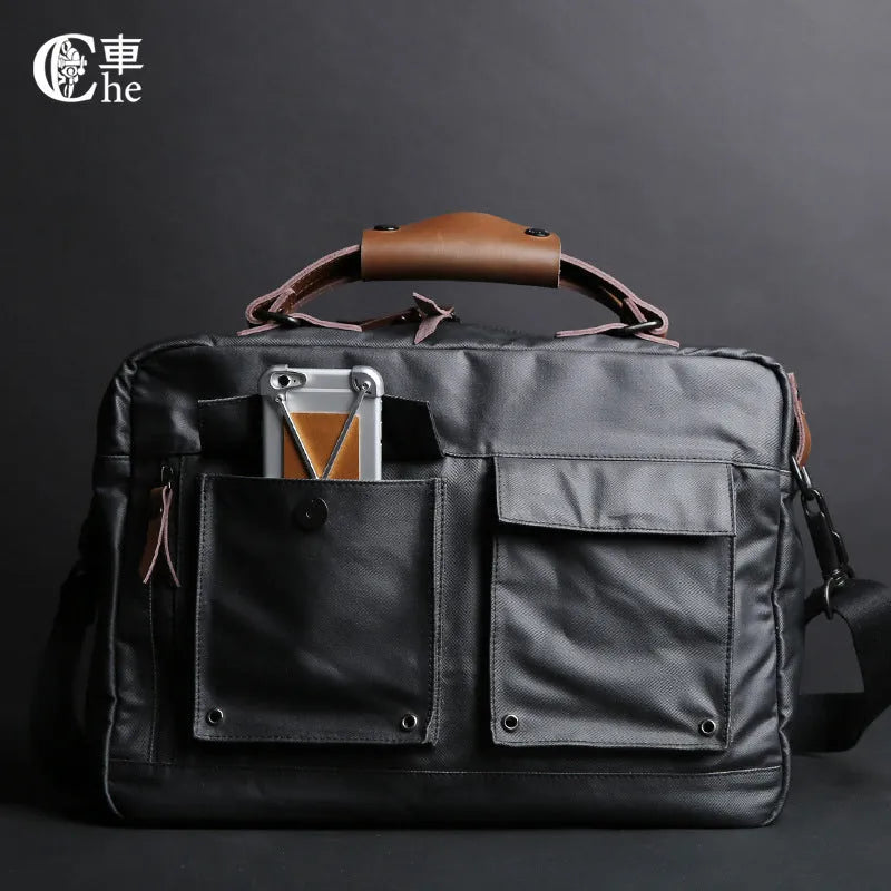 Dpark single shoulder laptop bag for 14/15 inch devices in Black, Brown, Khaki colours