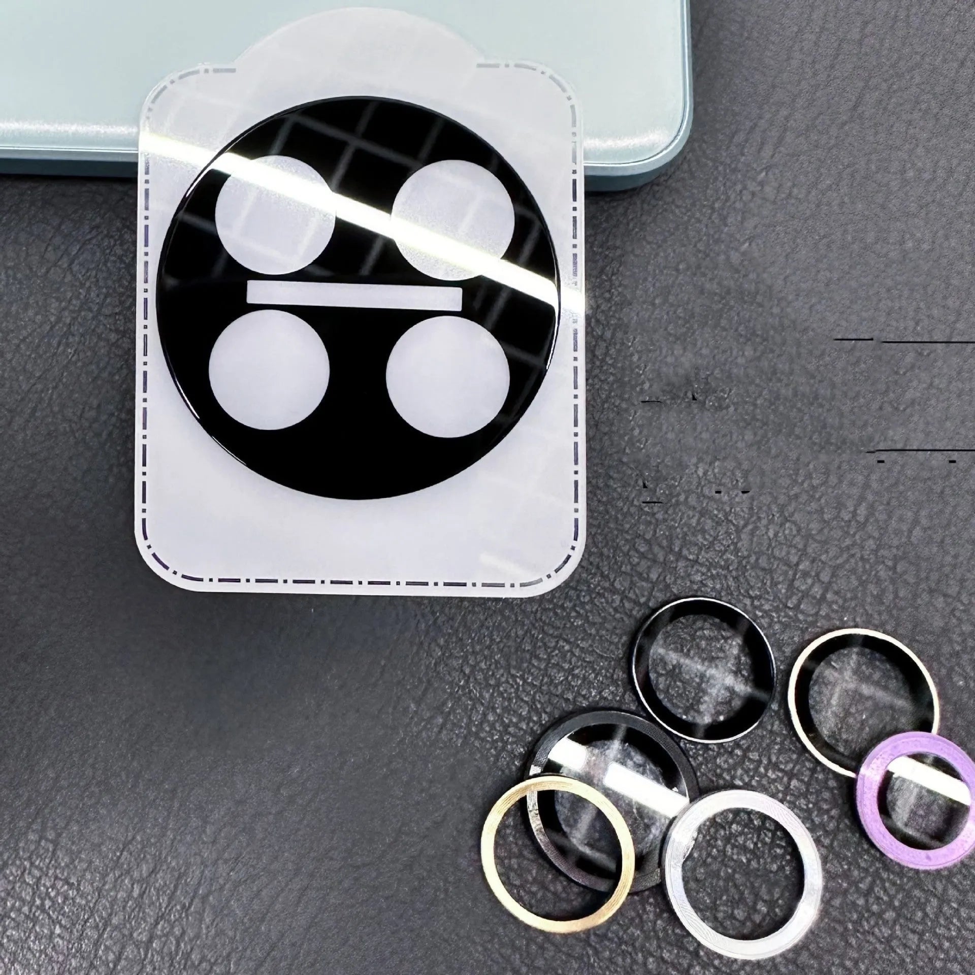 Tempered glass lens protector with black AR ring for OnePlus 12, Find N3, and OnePlus 11 smartphones