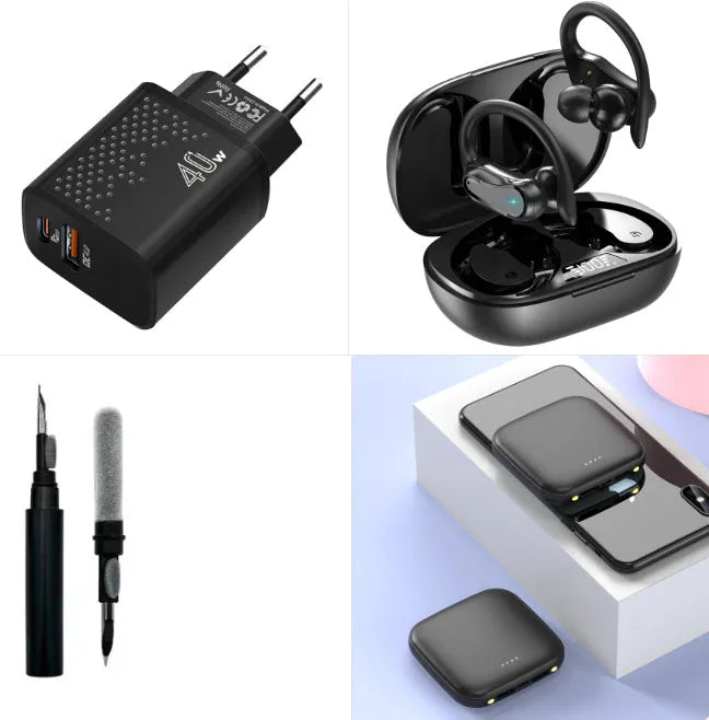 Mini 20000mah power bank portable charger with LED flashlight in multiple colours