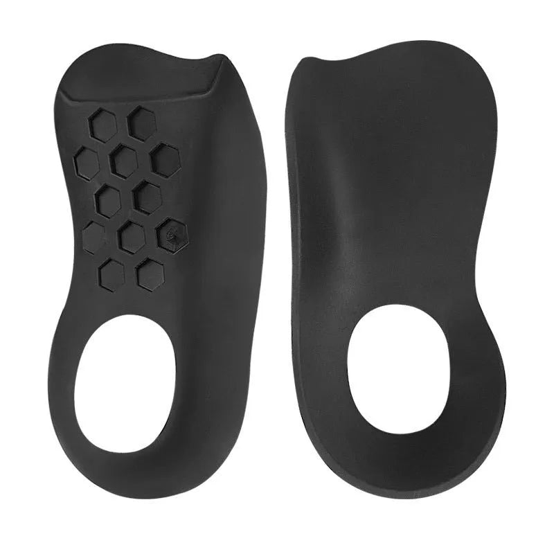 TPR arch support insoles for varus correction in black, white and skin colour options