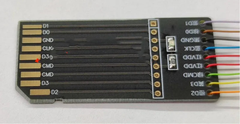 EMMC read and write diagnostic tool for car audio host maintenance on BMW and Audi vehicles