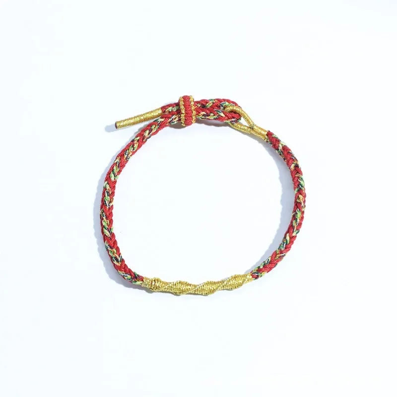 Hand-woven eight-strand colourful guardian strap bracelet with flexible wire and zodiac specific colours