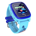 DF25 blue waterproof children's smart watch with touch screen on silicone wristband