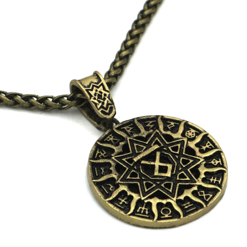 Lunavin ODing logo pendant necklace with Nordic myth theme on adjustable 51-80cm chain
