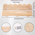 Solid wood wall-mounted flower pot storage rack with multiple shelf layers for plant display