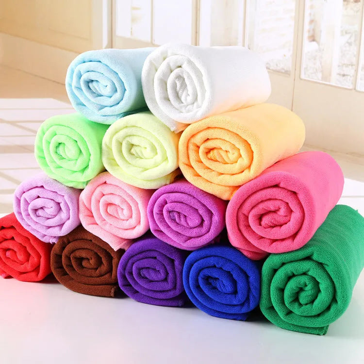 Microfiber bath towel 70x140cm in nine colours for travel gym and beach use
