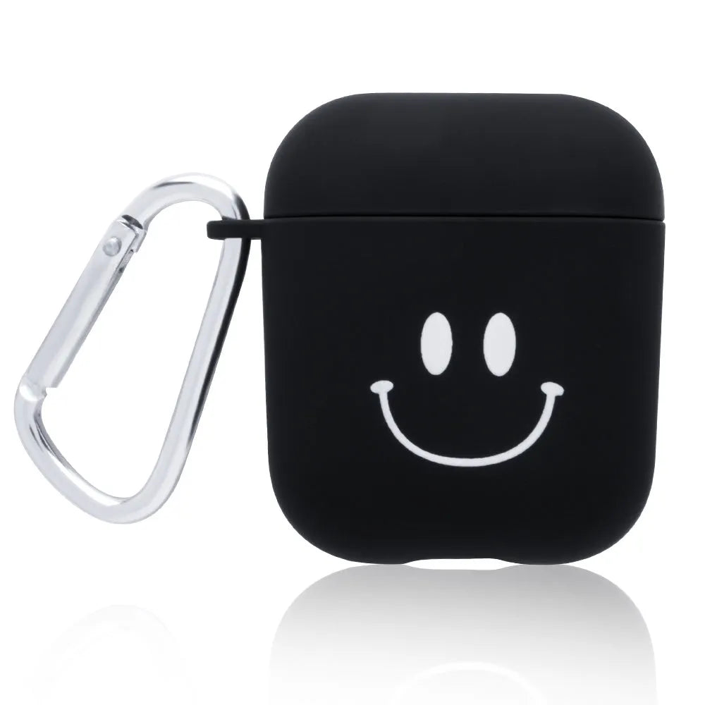 Black and pink PC plastic AirPods earphone cover with decorative style options