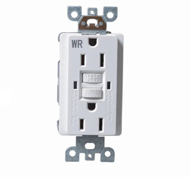 American Standard Fault Grounding Protector Socket 6 Holes 20A Rated Power Plastic Construction LTG20WR Model for Electrical Safety Protection Power Strip Style Outlet