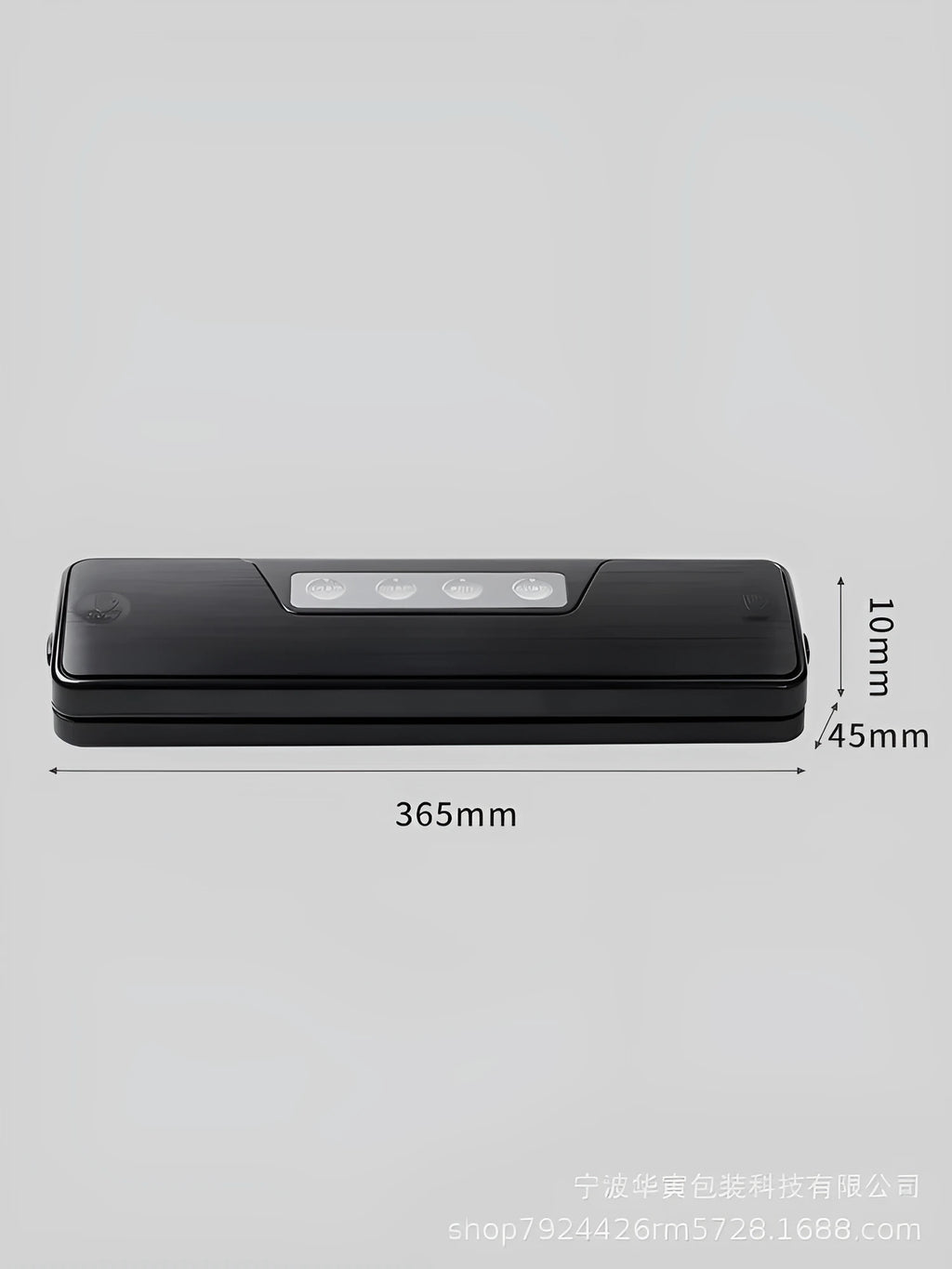 Small black automatic vacuum sealer machine for food preservation and item protection