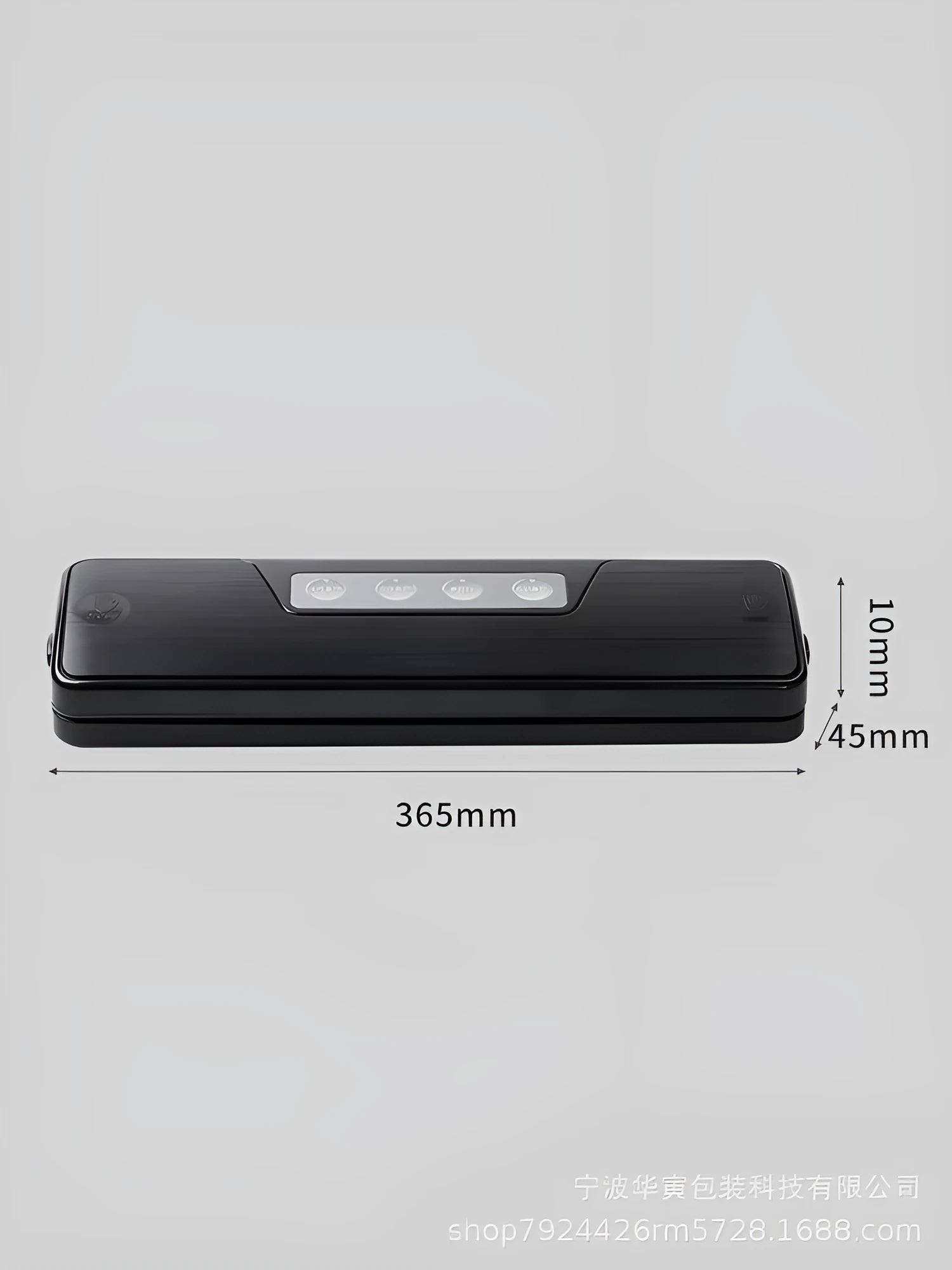 Small black automatic vacuum sealer machine for food preservation and item protection