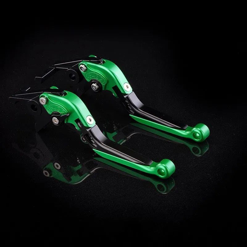 Adjustable anodised aluminium horn handle motorcycle clutch lever in multiple colour options