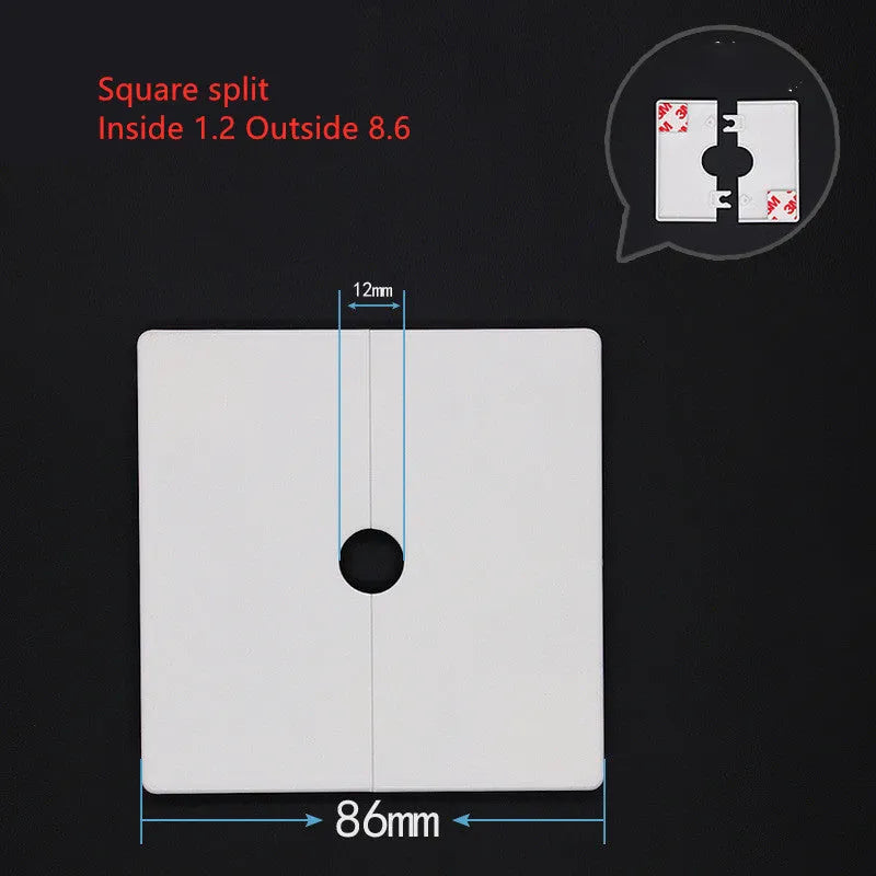 Decorative ABS plastic cover ring with 3M adhesive for concealing wall holes and cable ports