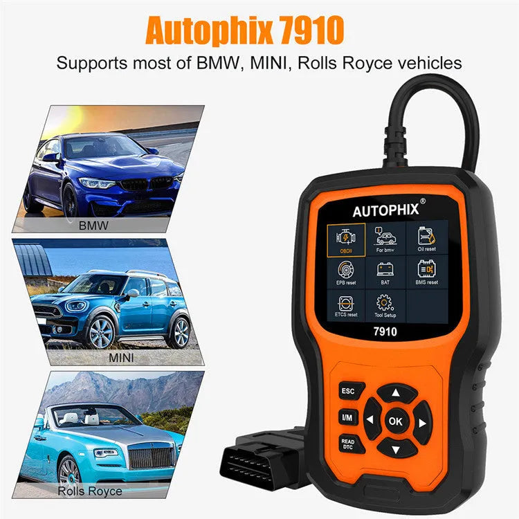 Autophix 7910 handheld automotive diagnostic scanner and OBD2 fault code reader tool