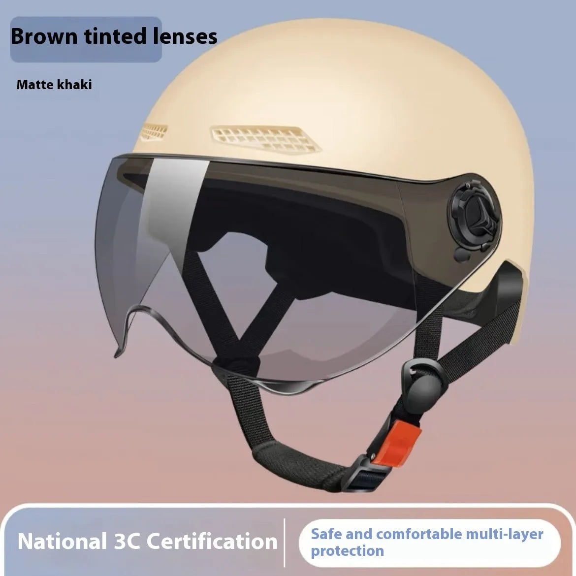 3C certified polypropylene electric motorcycle helmet for adults with sun shield