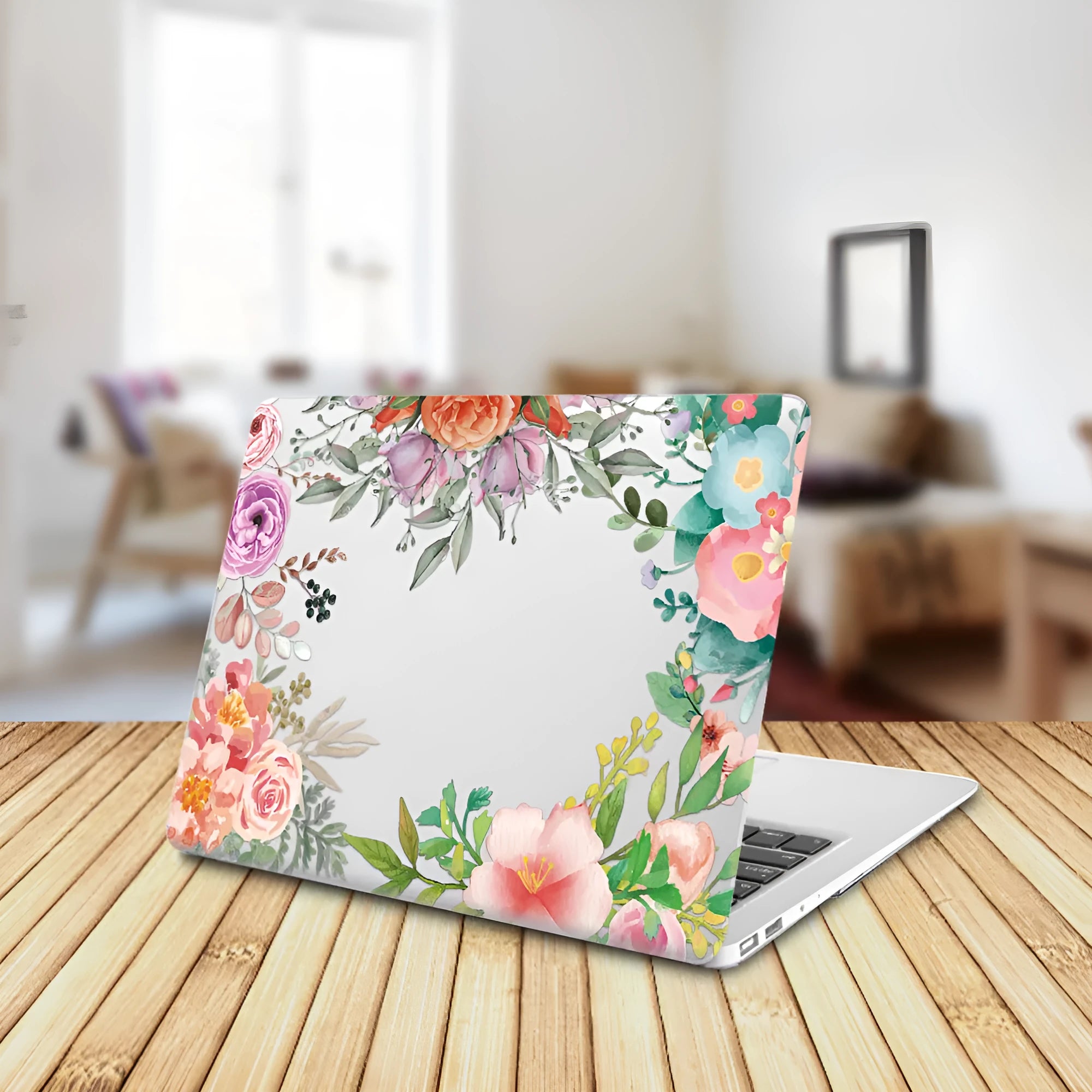Plastic protective shell for Apple MacBook with partial flower series floral design showing five pattern options