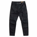 Men's solid colour cotton multi-pocket labour protection trousers in a cropped length.