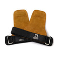 Brown fitness wrist protector bands for pull-up and bar workout hand protection