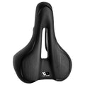 West Rider high-elastic sponge bicycle saddle in Casual Black with leather surface