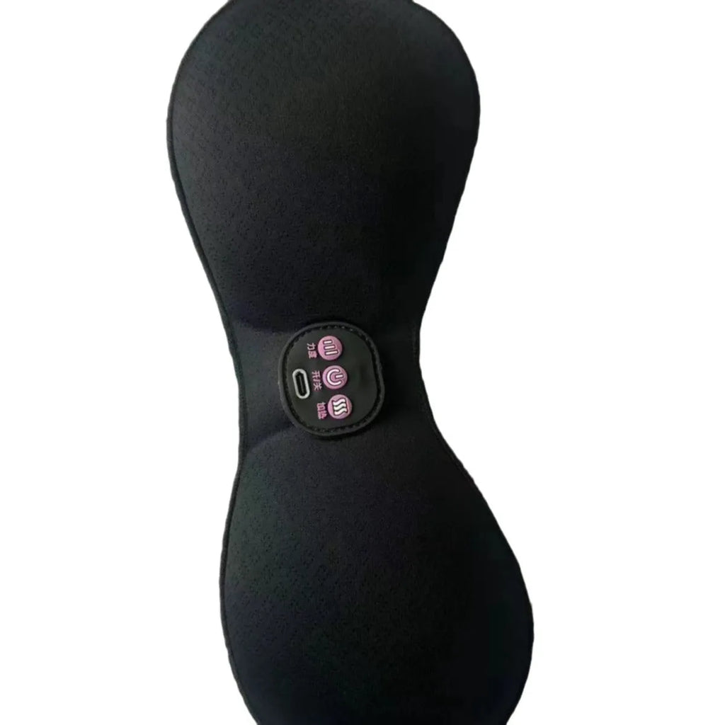 Black electric massage chest stickers with 3-key English control interface