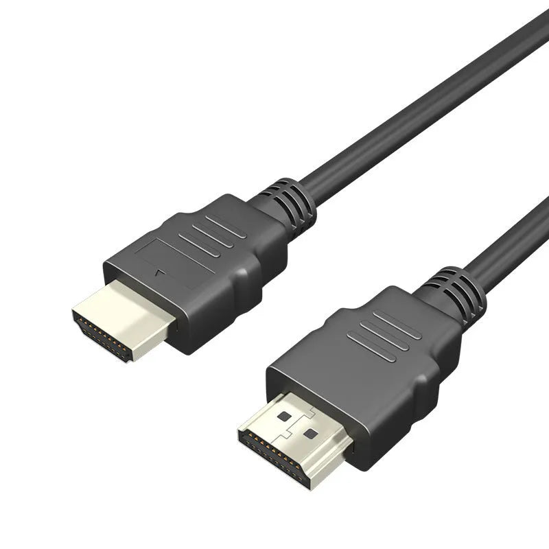 Black HDMI data cable for set-top box connection, showing connector detail.