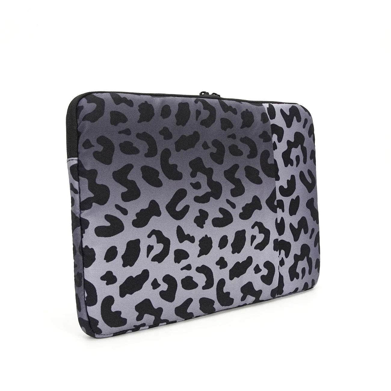 Leopard print waterproof laptop sleeve for 13-inch to 16-inch computers with anti-shock protection