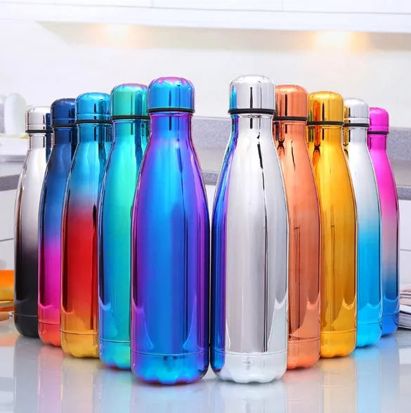 500ml stainless steel vacuum flask with double wall insulation for hot and cold beverages, available in colour option
