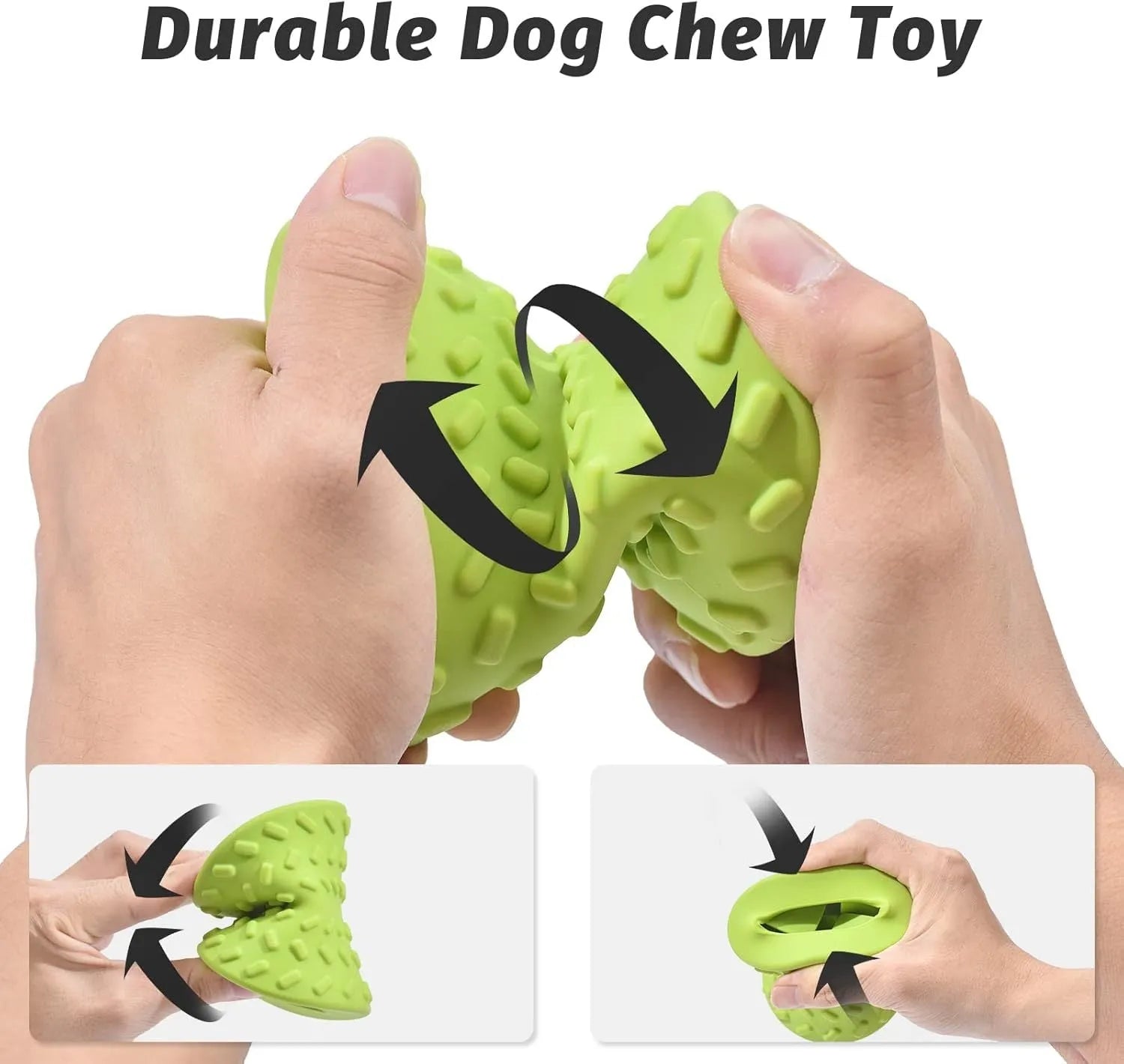 Blue natural rubber interactive treat-dispensing dog bone toy for aggressive chewers.