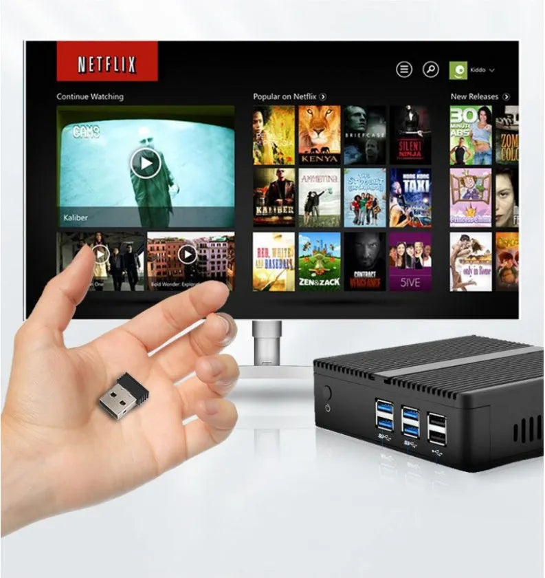 G30 black wireless keyboard remote control with nano receiver for smart TV and media PC.